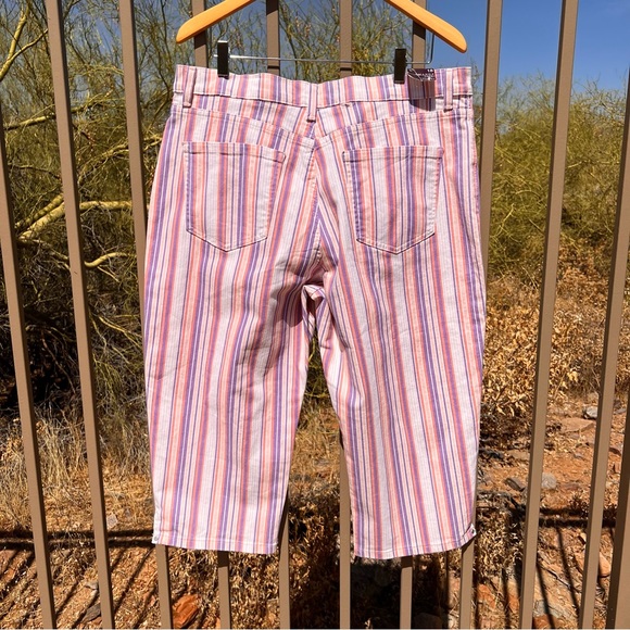 ⬇️Gloria Vanderbilt NWT Women’s Amanda Capri 18 Color Ribbon Pink/Screen Stripe - Picture 5 of 14